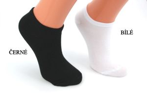 Kotníkové bambusové ponožky se stříbrem - vel. 35 -37 | | bílá, černá
