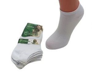 5-02 kotníkové bambusové ponožky bílé