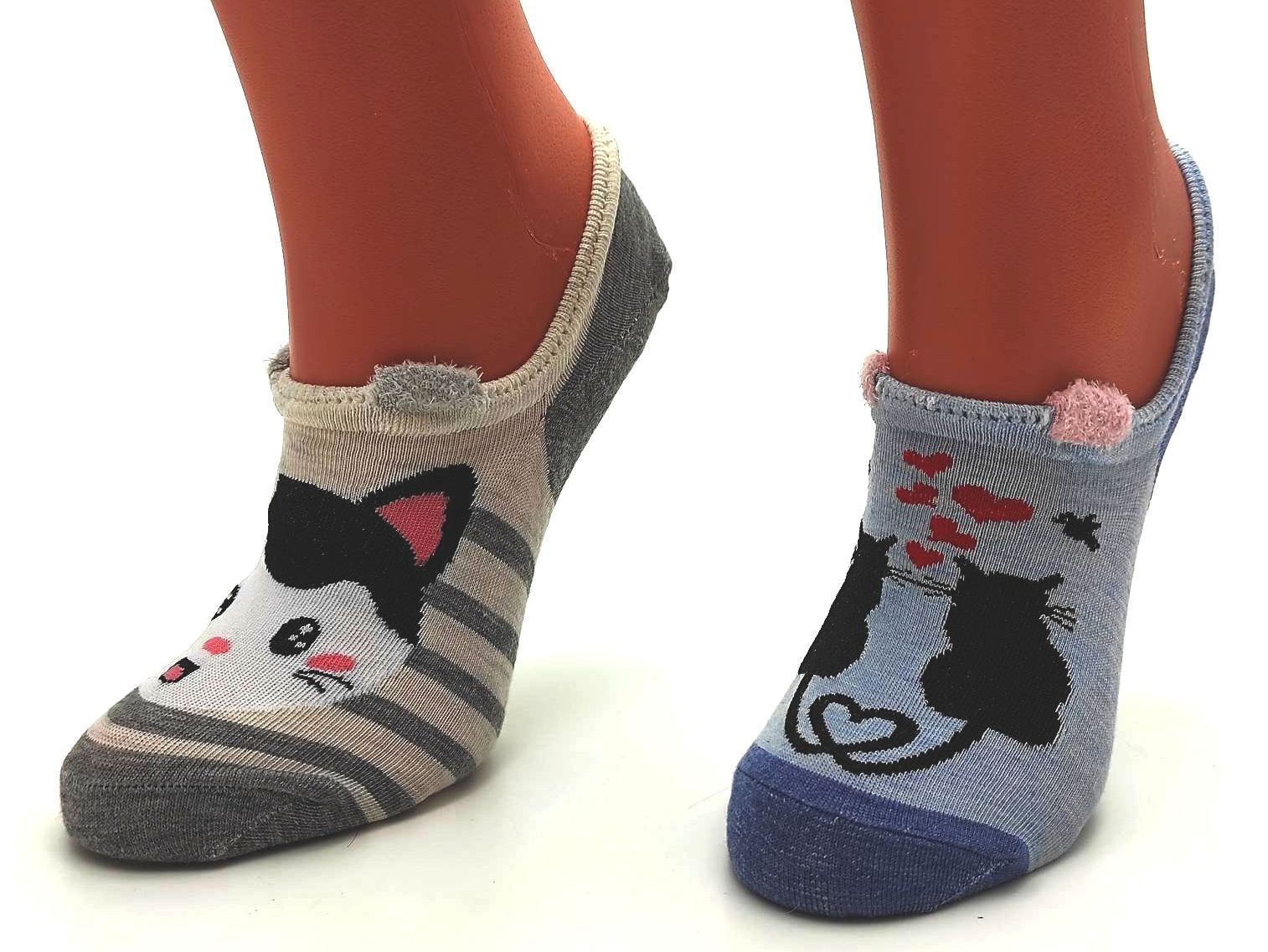 podkotníkové ponožky kočka
