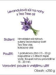 Levandulová solná lázeň na unavené nohy s Tea Tree oil, ± 250 g dozodo.cz